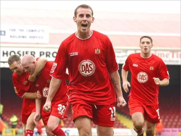 Luke Wilkshire in Action for Bristol City Football Club (04-05)