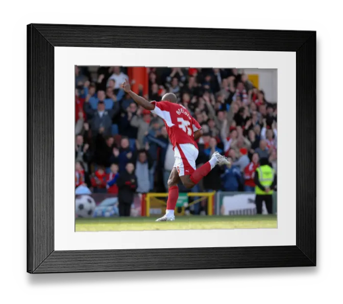 Framed Print : Dele Adebola's Euphoric Moment: Bristol City vs Hull City Framed Print : Dele Adebola's Euphoric Moment: Bristol City vs Hull City