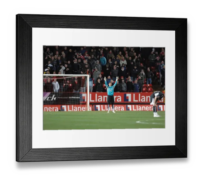 Framed Print : Action-Packed Moment: Adriano Basso vs Charlton Athletic vs. Bristol City