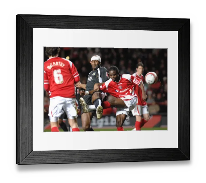 Framed Print : Dele Adebola in Action: Charlton Athletic vs. Bristol City