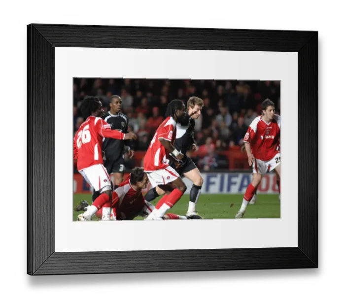 Framed Print : David Noble in Action: Charlton Athletic vs. Bristol City