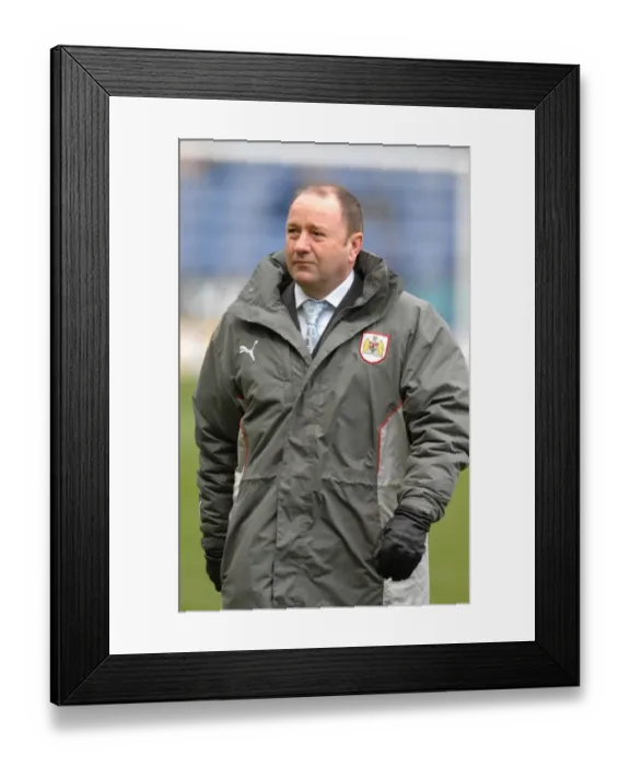Framed Print : Gary Johnson Leads the Charge: A Football Battle - Leicester City vs. Bristol City