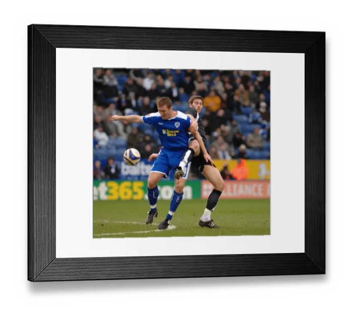 Framed Print : Jamie McCombe in Action: Leicester City vs. Bristol City Framed Print : Jamie McCombe in Action: Leicester City vs. Bristol City