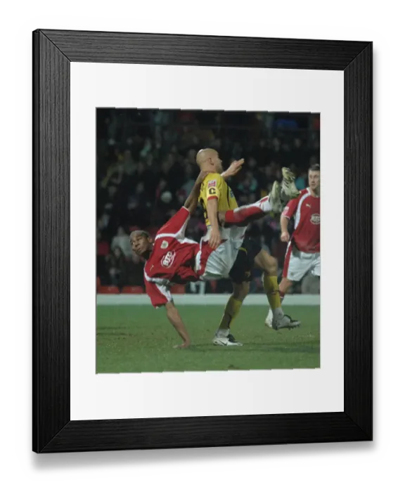 Framed Print : Marvin Elliott: Thrilling Moment at Watford vs. Bristol City Framed Print : Marvin Elliott: Thrilling Moment at Watford vs. Bristol City
