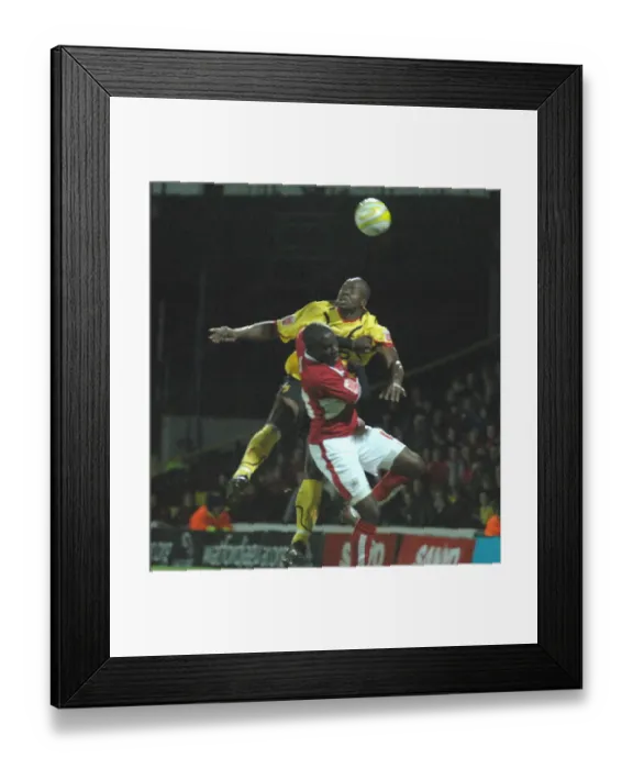Framed Print : Showunmi in Action: Watford vs. Bristol City Framed Print : Showunmi in Action: Watford vs. Bristol City