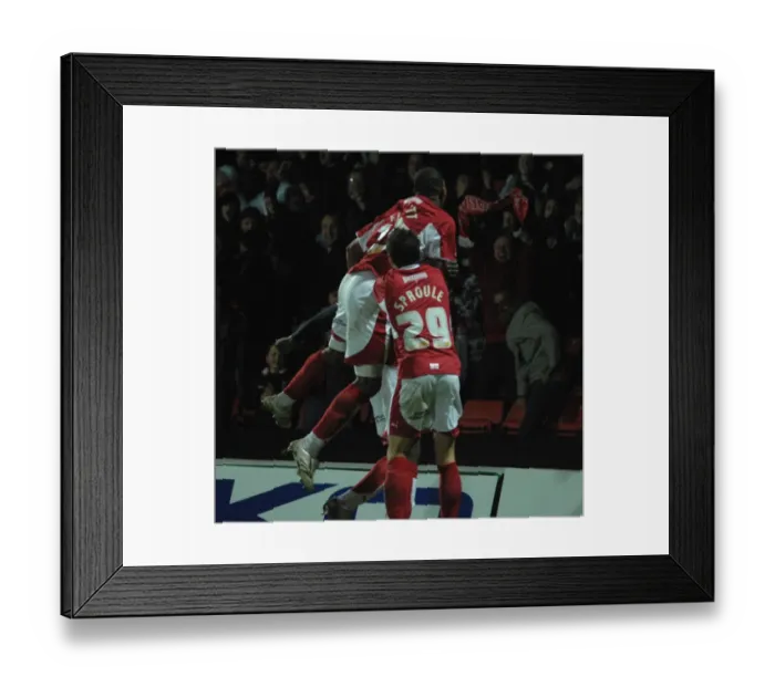 Framed Print : Bristol City Football Team: Unified Victory Celebration vs. Watford Framed Print : Bristol City Football Team: Unified Victory Celebration vs. Watford