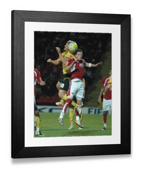 Framed Print : Michael McIndoe in Action for Bristol City Against Watford Framed Print : Michael McIndoe in Action for Bristol City Against Watford