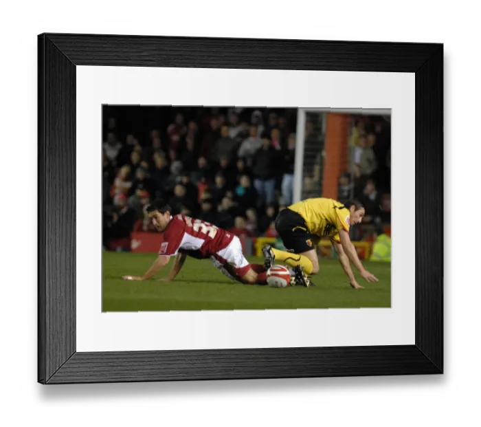 Framed Print : Lee Johnson in Action: Bristol City vs. Watford Framed Print : Lee Johnson in Action: Bristol City vs. Watford