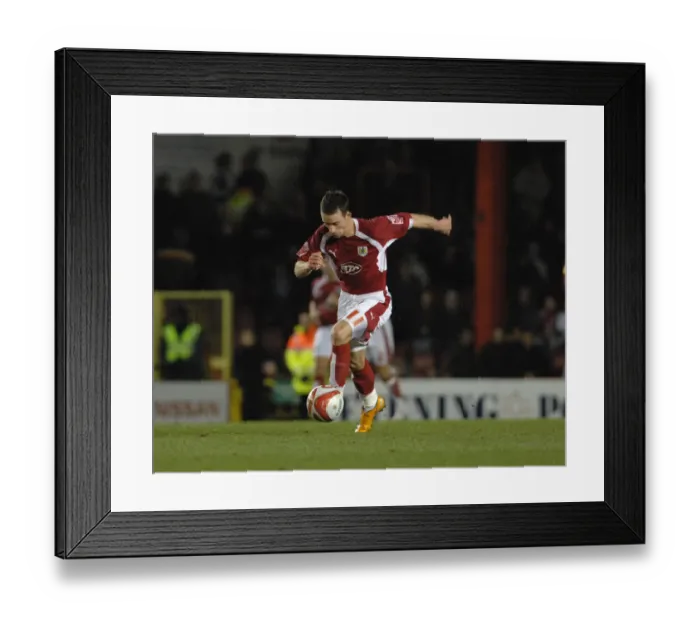 Framed Print : Michael McIndoe in Action for Bristol City Against Watford Framed Print : Michael McIndoe in Action for Bristol City Against Watford