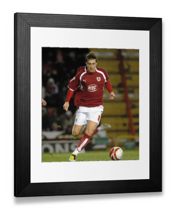 Framed Print : David Noble in Action: Bristol City vs. Watford