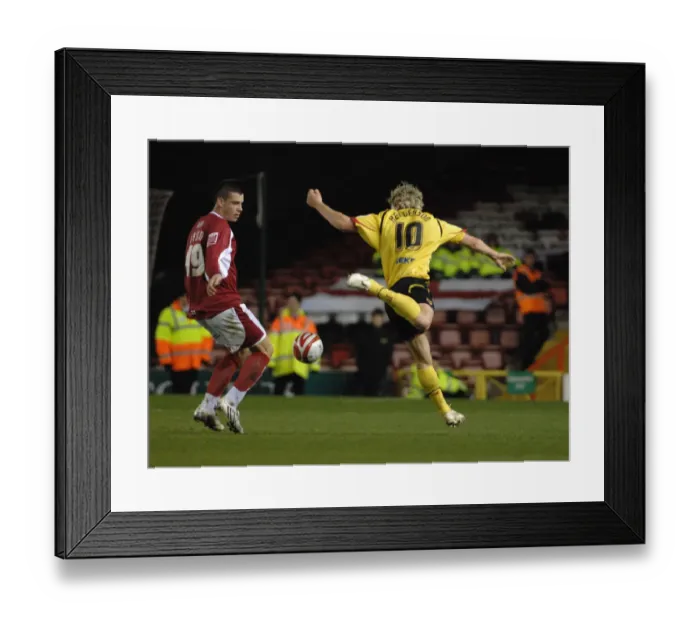 Framed Print : Tamas Vasko in Action: Bristol City vs. Watford Framed Print : Tamas Vasko in Action: Bristol City vs. Watford