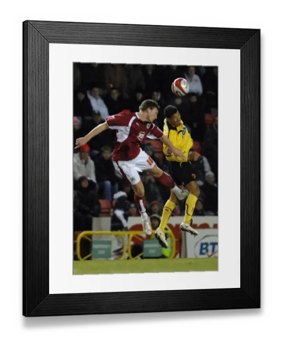 Framed Print : Brian Wilson in Action: Bristol City vs. Watford