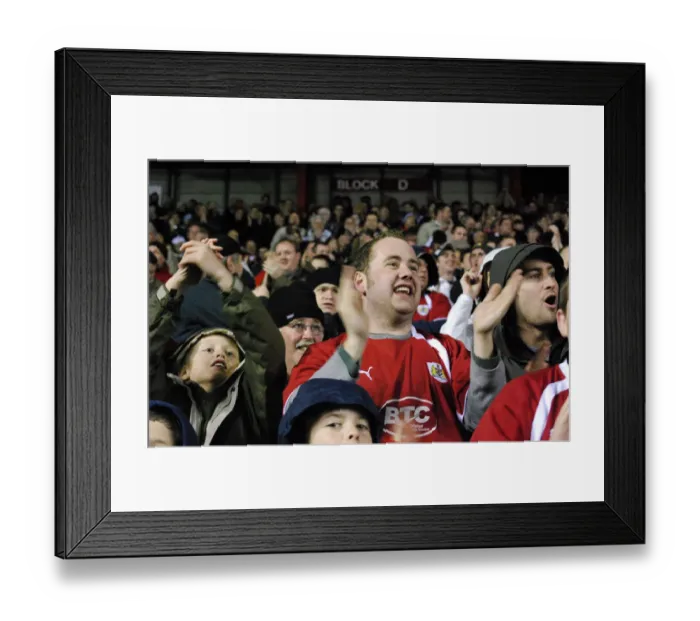 Framed Print : Bristol City vs. Watford: A Football Rivalry from the 07-08 Season
