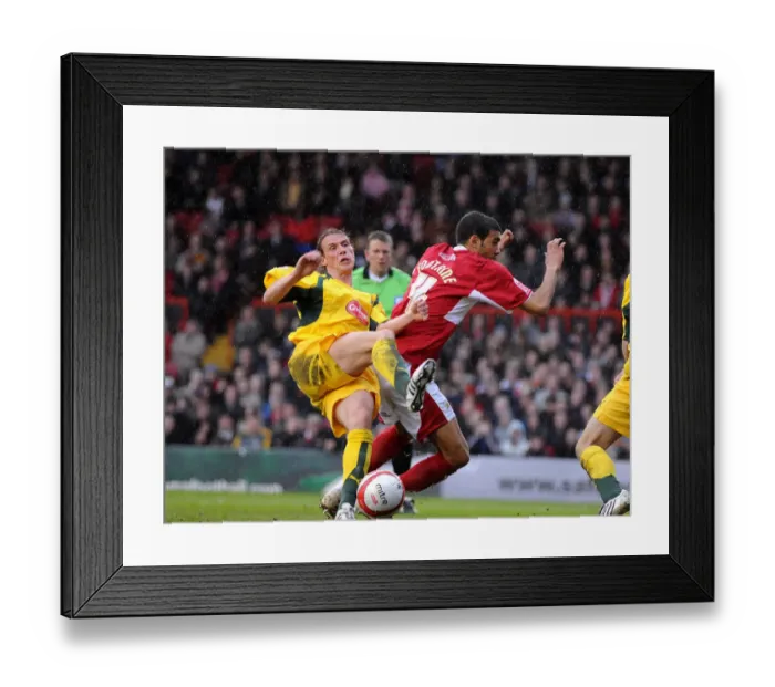 Framed Print : Intense Moment at Ashton Gate: Bristol City vs Plymouth Argyle
