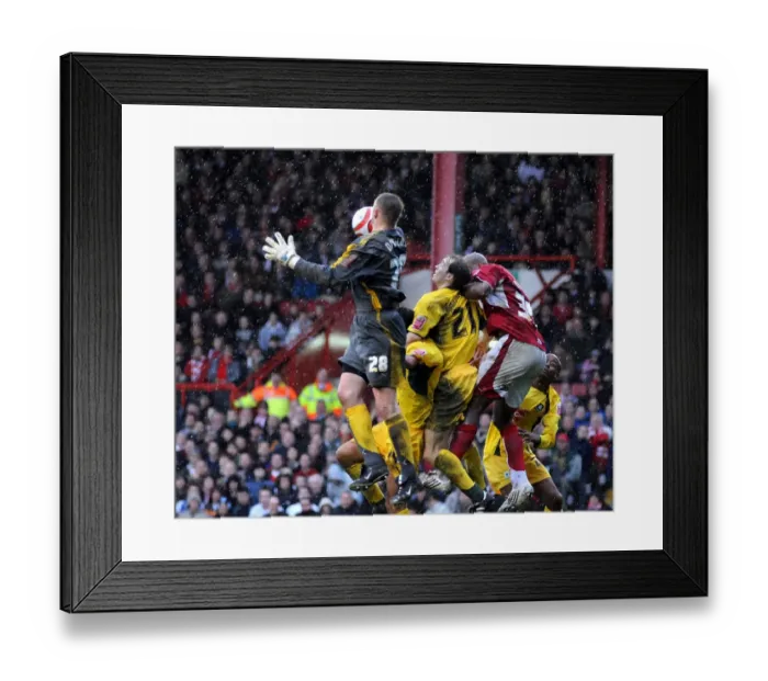 Framed Print : Intense Moment: Bristol City vs. Plymouth Argyle - Battle in the Penalty Area #150308city