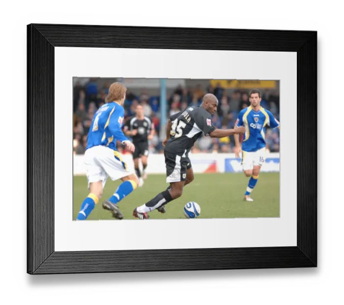 Framed Print : Dele Adebola's Electrifying Run: Cardiff City vs. Bristol City