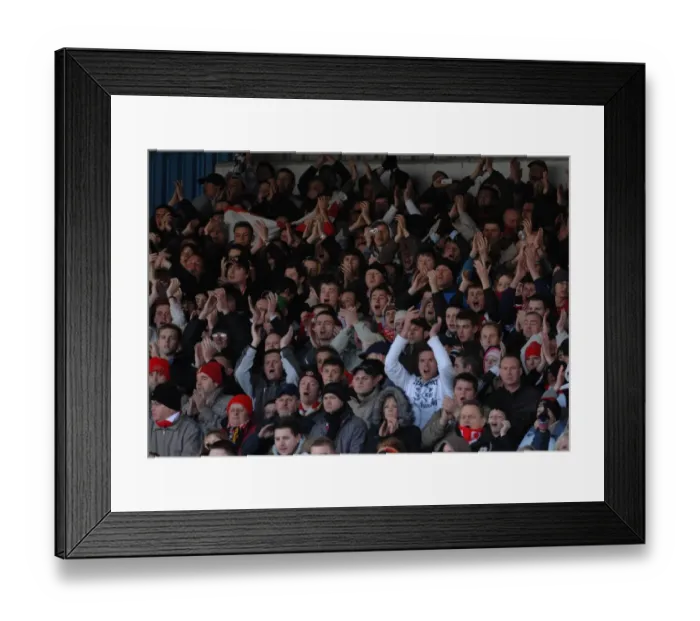 Framed Print : Fans. Bristol City fans away at Cardiff City Framed Print : Fans. Bristol City fans away at Cardiff City