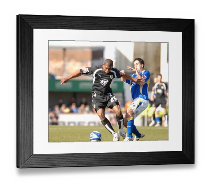 Framed Print : Marvin Elliott vs. Peter Whittingham: Intense Rivalry on the Football Field Framed Print : Marvin Elliott vs. Peter Whittingham: Intense Rivalry on the Football Field