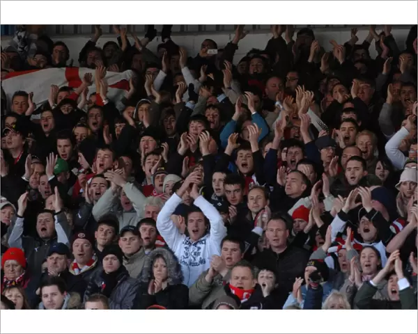 Fans1. Bristol City fans in good voice during Citys game at Cardiff