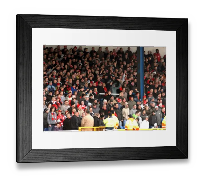 Framed Print : Bristol City fans before the game v Cardiff City Framed Print : Bristol City fans before the game v Cardiff City