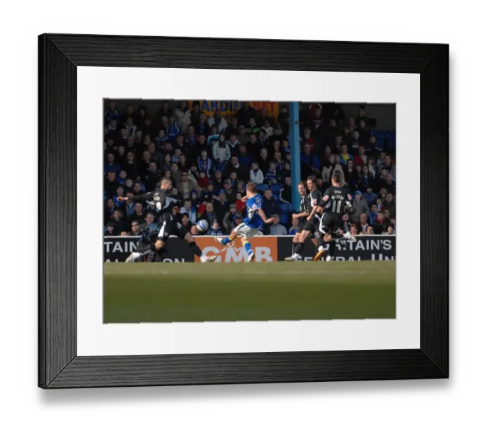 Framed Print : Tamas Vasko blocks a