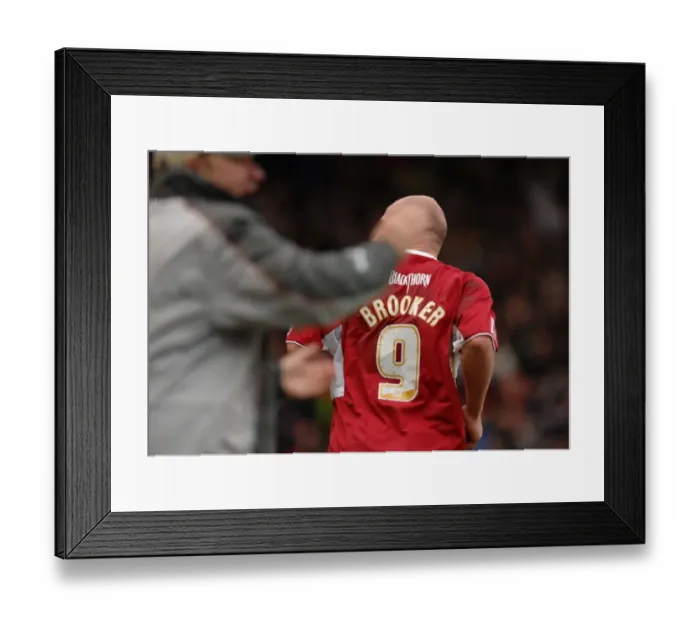 Framed Print : Steve Brooker's Euphoric Moment: A Triumphant Celebration in Bristol City's Victory over Norwich City Framed Print : Steve Brooker's Euphoric Moment: A Triumphant Celebration in Bristol City's Victory over Norwich City