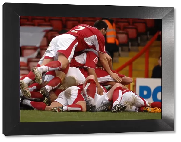 Bristol City Football Team Celebrating Glory: The Unforgettable Moment Against Norwich City