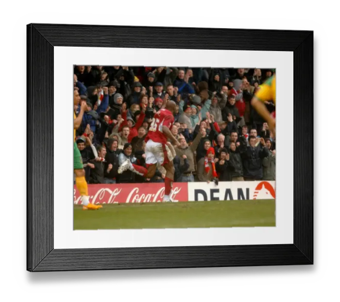 Framed Print : Dele Adebola Celebration Framed Print : Dele Adebola Celebration
