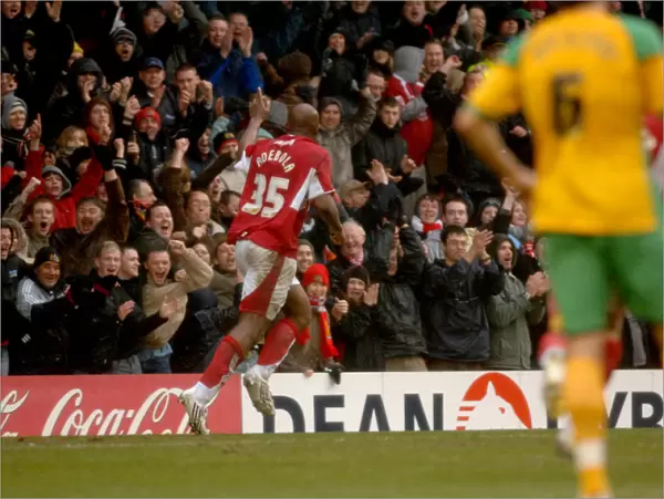 Dele Adebola's Euphoric Moment: Celebrating a Goal for Bristol City Against Norwich City
