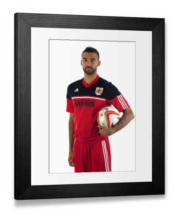 Framed Print : Focused Leadership: Liam Fontaine, Captain of Bristol City Football Club, at Ashton Gate Stadium (Pre-Season Team Photo)