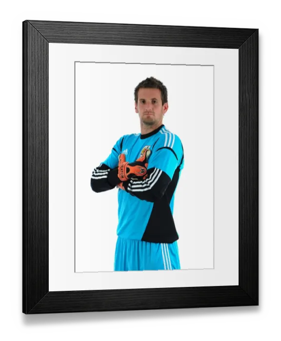 Framed Print : Bristol City FC: Tom Heaton's Focused Expression during Pre-Season Training at Ashton Gate Stadium Framed Print : Bristol City FC: Tom Heaton's Focused Expression during Pre-Season Training at Ashton Gate Stadium