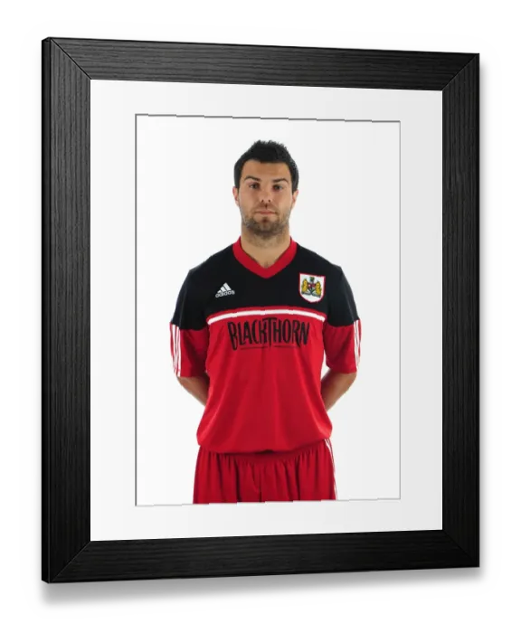 Framed Print : Focused Leadership: Liam Fontaine, Captain of Bristol City Football Club, at Ashton Gate Stadium (Pre-Season Team Photo)
