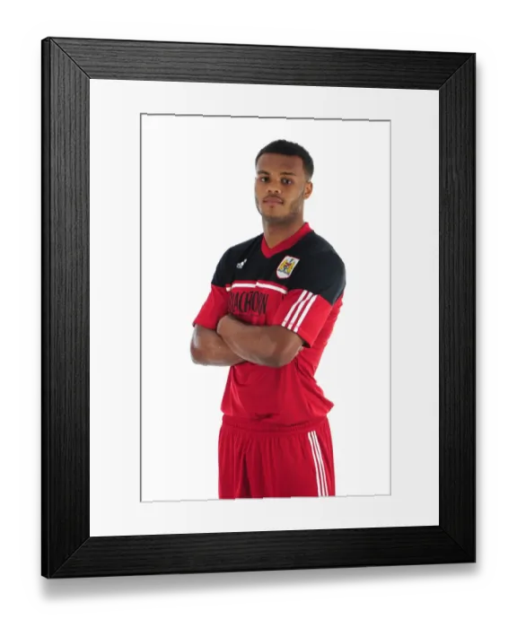 Framed Print : Bristol City Football Club: Aaron Hollaway's Focused Expression at Ashton Gate Stadium (Pre-Season Head Shots)