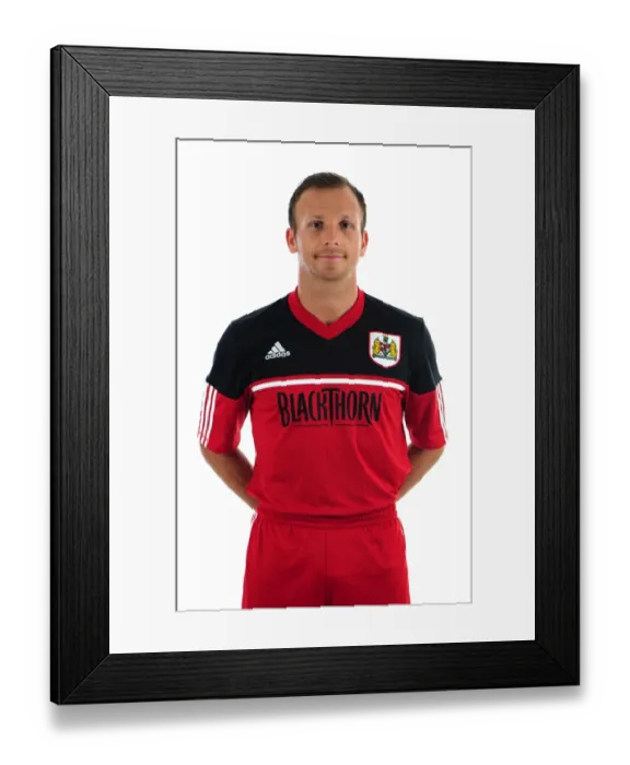Framed Print : Focused Leadership: Liam Fontaine, Captain of Bristol City Football Club at Ashton Gate Stadium