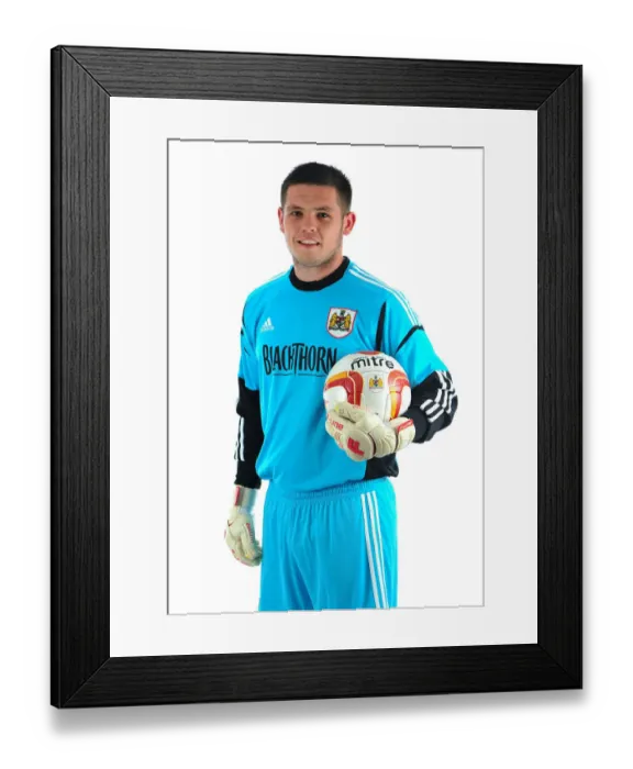Framed Print : Bristol City FC: Lewis Carey's Focused Expression during Pre-Season Training at Ashton Gate Stadium Framed Print : Bristol City FC: Lewis Carey's Focused Expression during Pre-Season Training at Ashton Gate Stadium