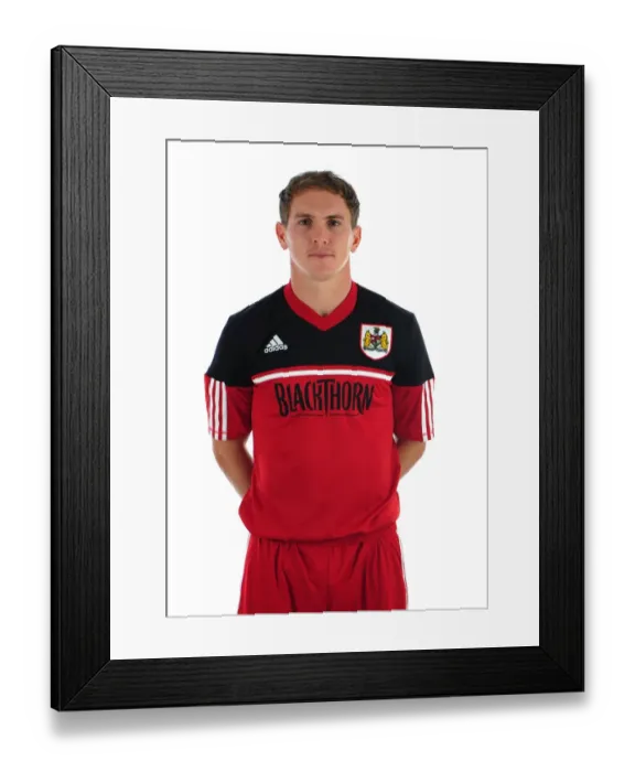 Framed Print : Focused Liam Fontaine: Bristol City Captain at Ashton Gate Stadium (Pre-Season Team Photo)