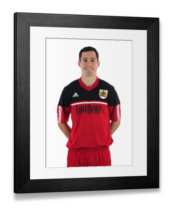 Framed Print : Focused Leadership: Liam Fontaine, Captain of Bristol City Football Club, at Ashton Gate Stadium (Pre-Season Team Photo)
