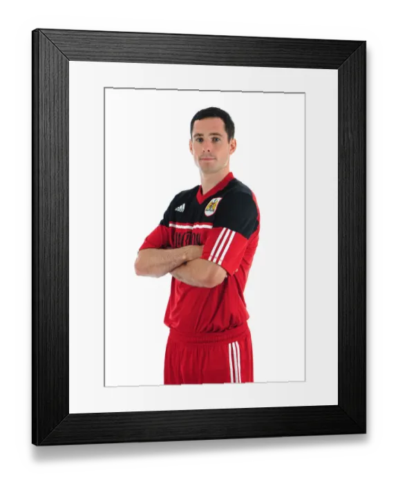 Framed Print : Bristol City Football Club: Greg Cunningham's Intense Focus at Ashton Gate Stadium