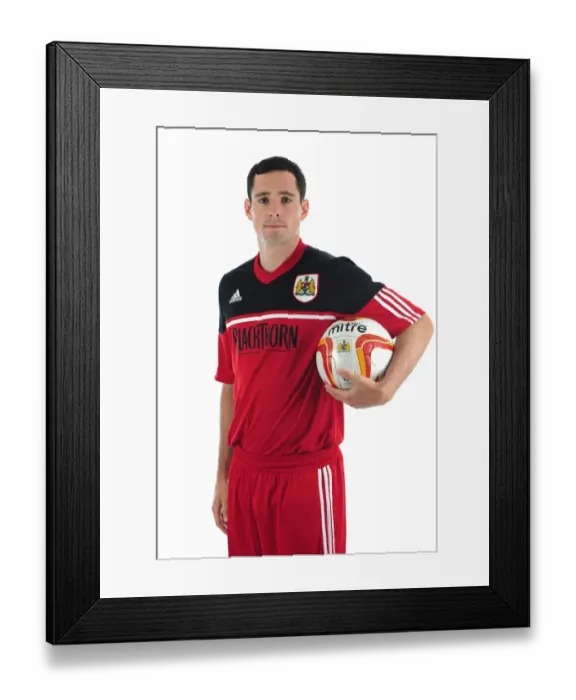 Framed Print : Bristol City FC: Greg Cunningham's Intense Concentration at Ashton Gate Stadium
