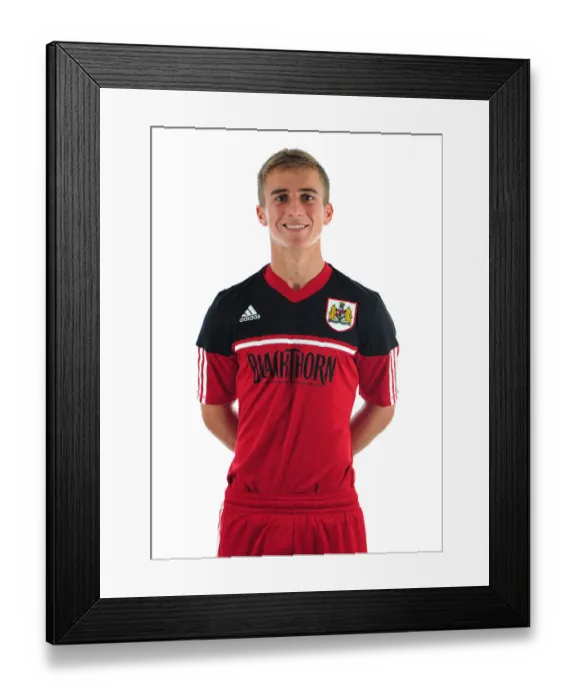 Framed Print : Bristol City FC: Joe Bryan's Focused Expression at Ashton Gate Stadium (Pre-Season Head Shots)