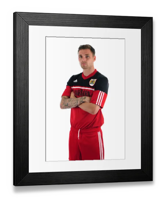 Framed Print : Bristol City FC: Paul Anderson's Intense Concentration at Ashton Gate Stadium Framed Print : Bristol City FC: Paul Anderson's Intense Concentration at Ashton Gate Stadium
