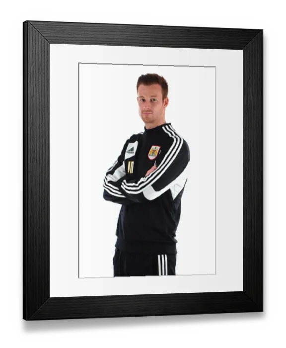 Framed Print : Bristol City Football Club: Jamie Miller's Focused Expression during Pre-Season Training at Ashton Gate Stadium Framed Print : Bristol City Football Club: Jamie Miller's Focused Expression during Pre-Season Training at Ashton Gate Stadium
