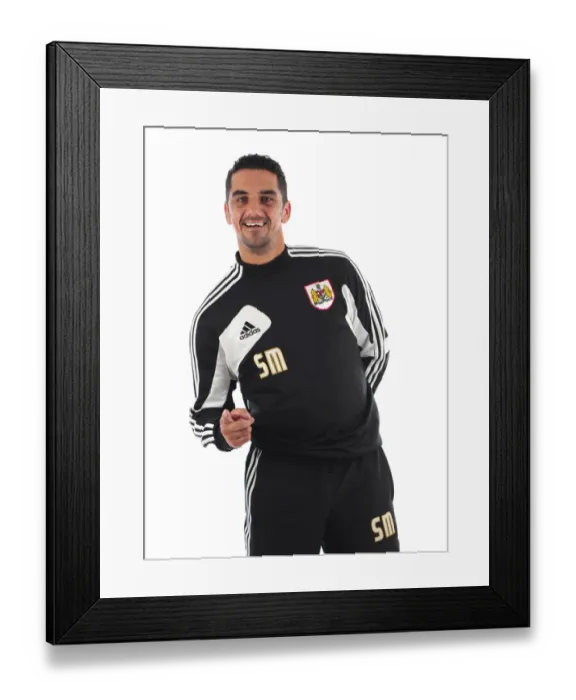 Framed Print : Bristol City: Kit Manager Scott Murray - Pre-Season Head Shot at Ashton Gate Stadium