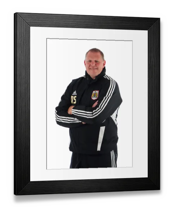 Framed Print : Bristol City FC: Nigel Spink Leads Goalkeeping Training at Ashton Gate Stadium
