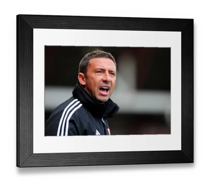 Framed Print : Derek McInnes Leads Bristol City in Louis Carey's Testimonial Match (2012)