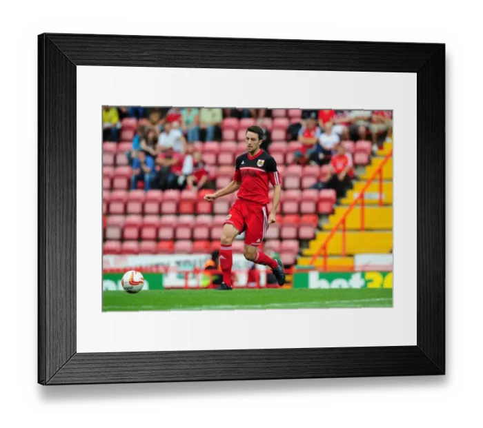 Framed Print : Bristol City vs. Bristol Rovers: Cole Skuse in Action at Louis Carey's Testimonial, Ashton Gate Stadium (August 4, 2012)
