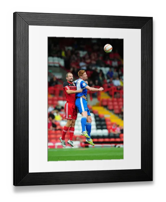 Framed Print : Bristol Derby: Carey vs. Harold - A Football Rivalry Unfolds at Ashton Gate, August 2012