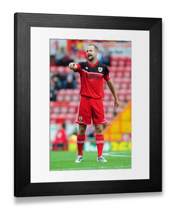 Framed Print : Louis Carey Testimonial Match: Bristol City vs. Bristol Rovers, August 4, 2012 - Football Friendly at Ashton Gate Stadium