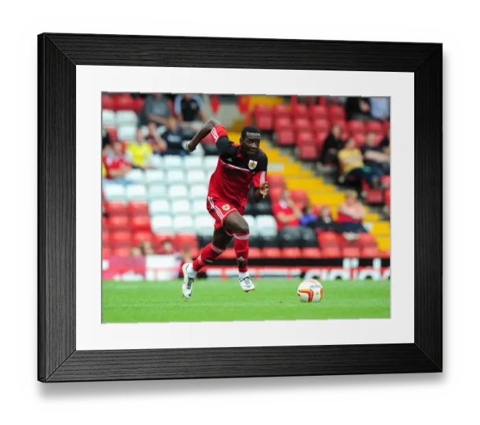Framed Print : Bristol City's Yannick Bolasie Shines in Louis Carey's Testimonial Match against Bristol Rovers, 2012 Framed Print : Bristol City's Yannick Bolasie Shines in Louis Carey's Testimonial Match against Bristol Rovers, 2012