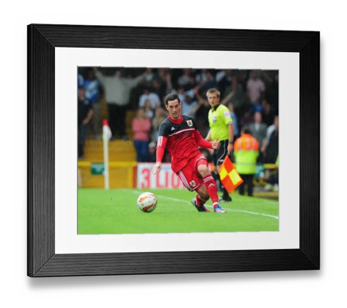 Framed Print : Bristol City's Greg Cunningham in Action at Louis Carey's Testimonial, Ashton Gate Stadium (August 4, 2012)